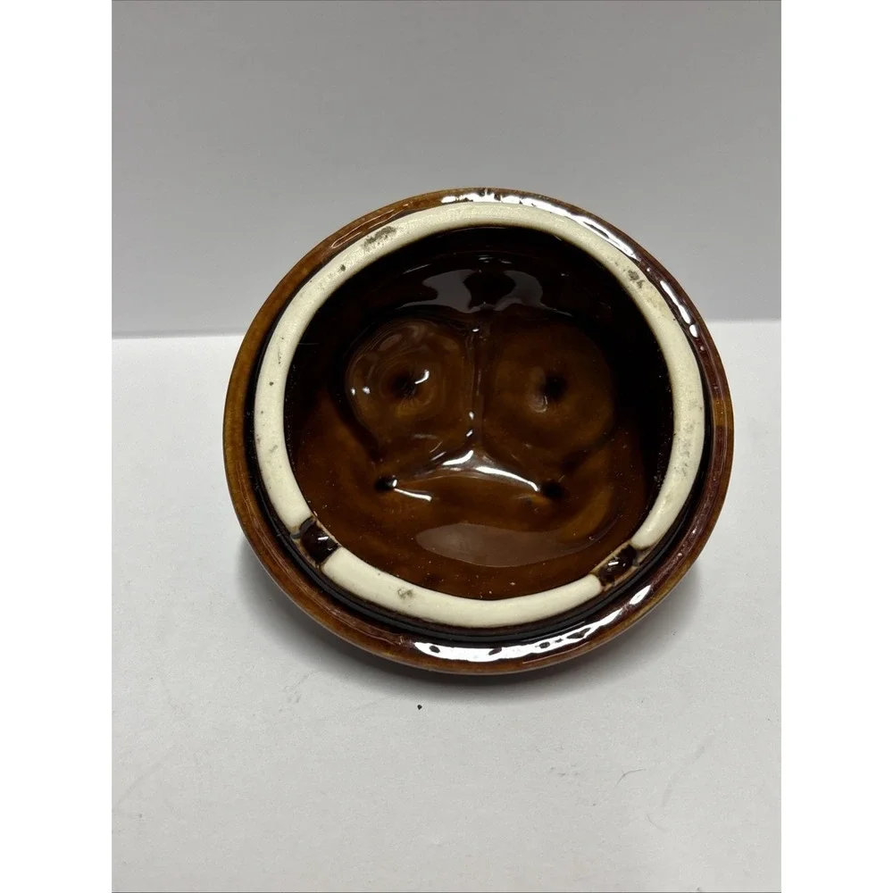 Owl Ceramic Ashtray Fairy Garden glazed glossy finish 4 inches tall K Cool brand